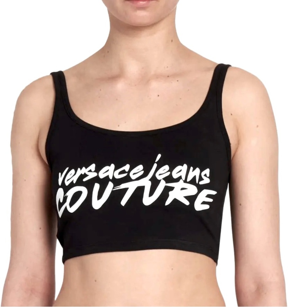 Versace Jeans Couture Logo Scoopneck Sports Bra